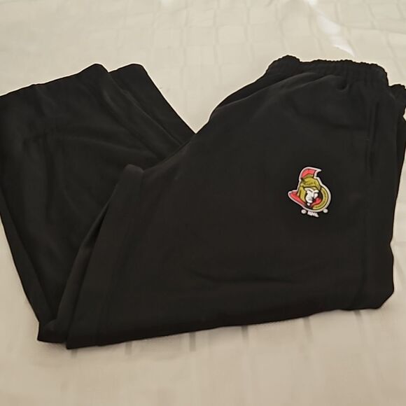NHL Men's Hockey Ottawa Senators Logo Sweatpants Small Black - Picture 10 of 16